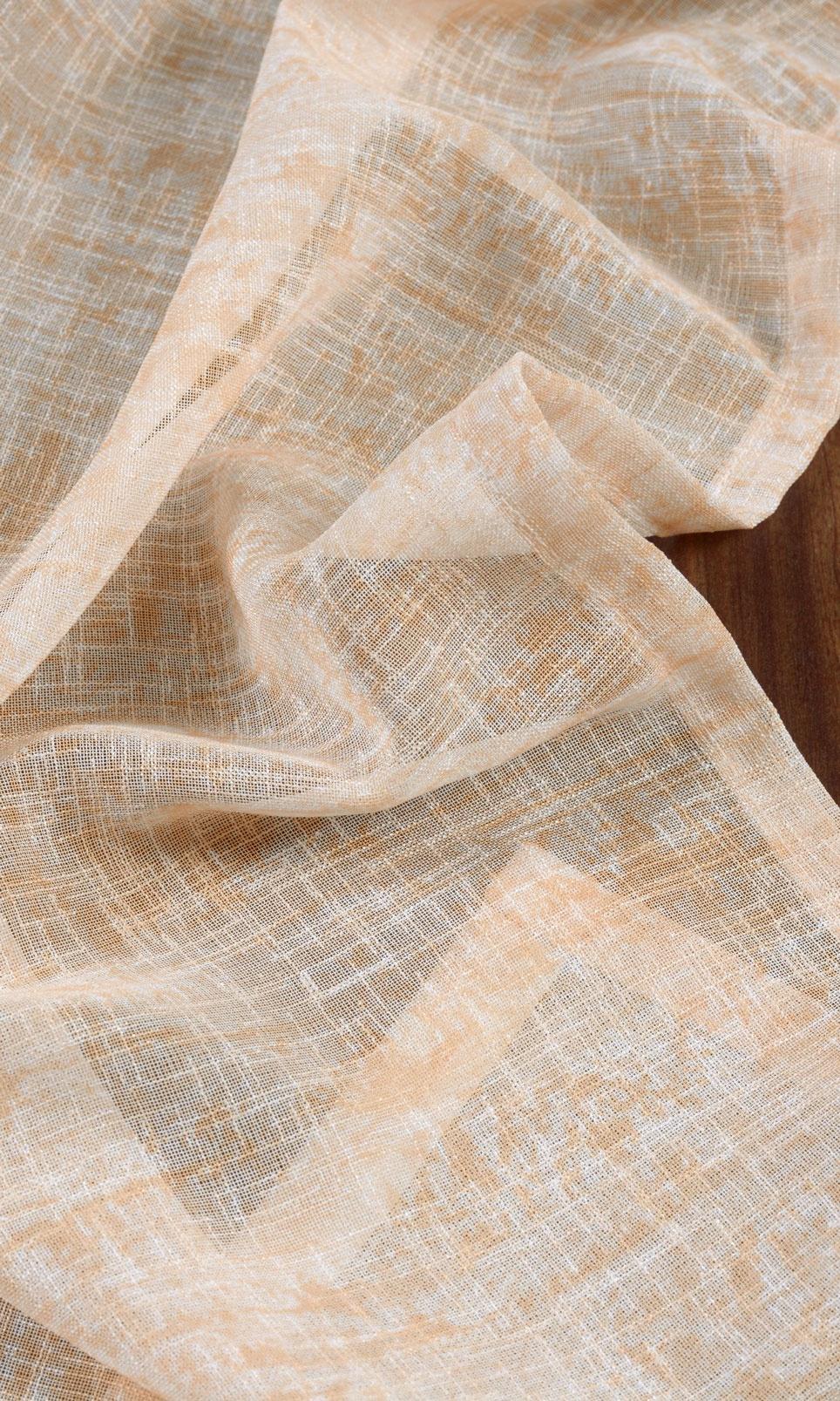 Textured Sheer Window Treatments Fabric Sample (Peachy Orange)
