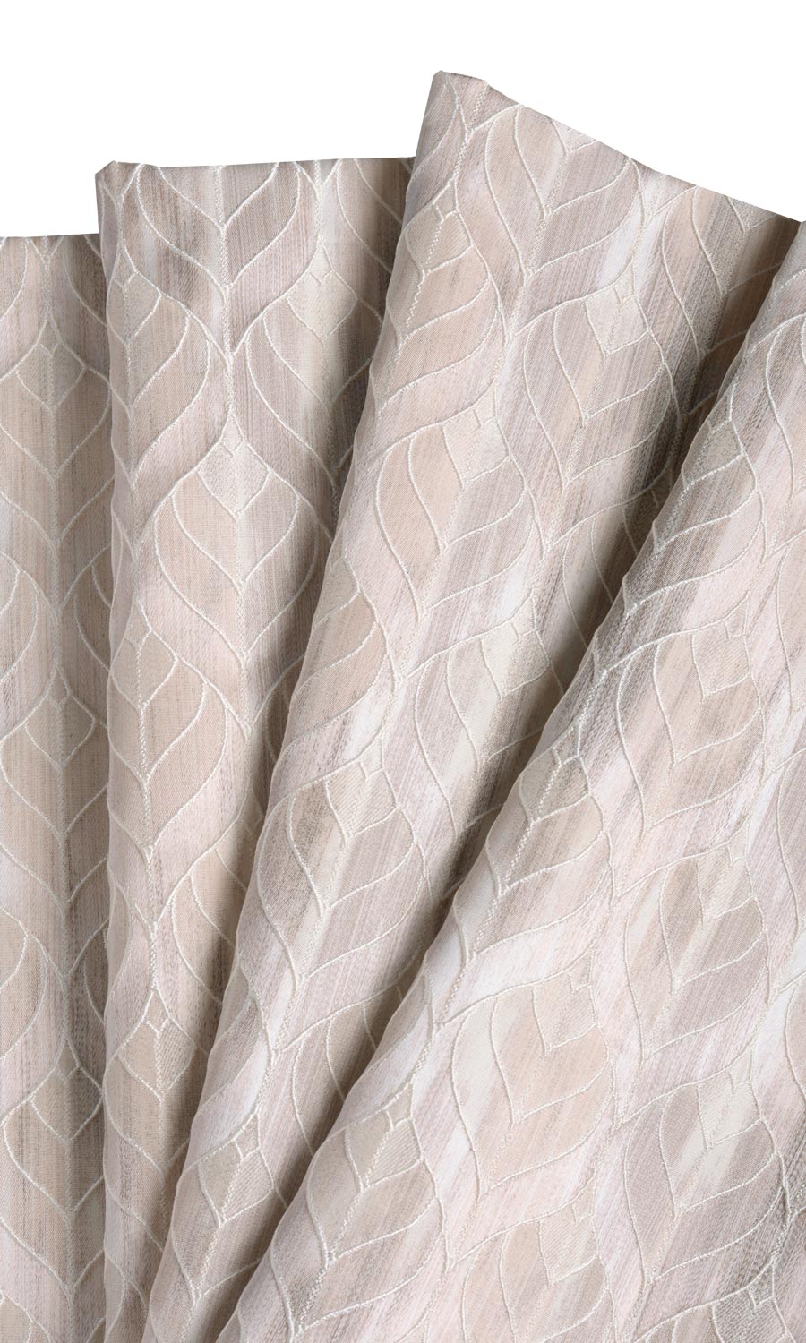 Petal Patterned Free Fabric Material Sample (Pale Grey/ Beige)
