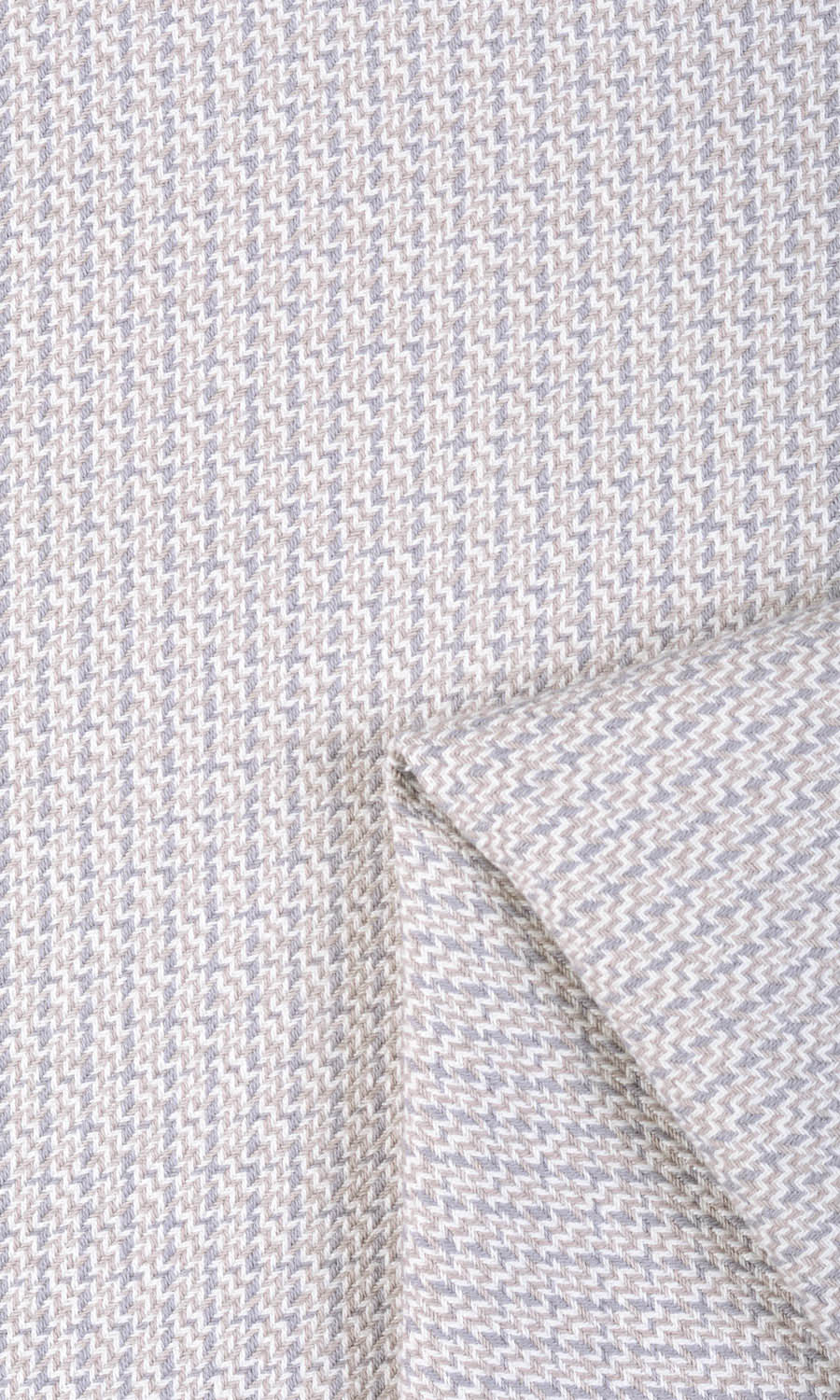 Textured Cotton Fabric By the Metre for Curtains & Drapes (Gray/ White)