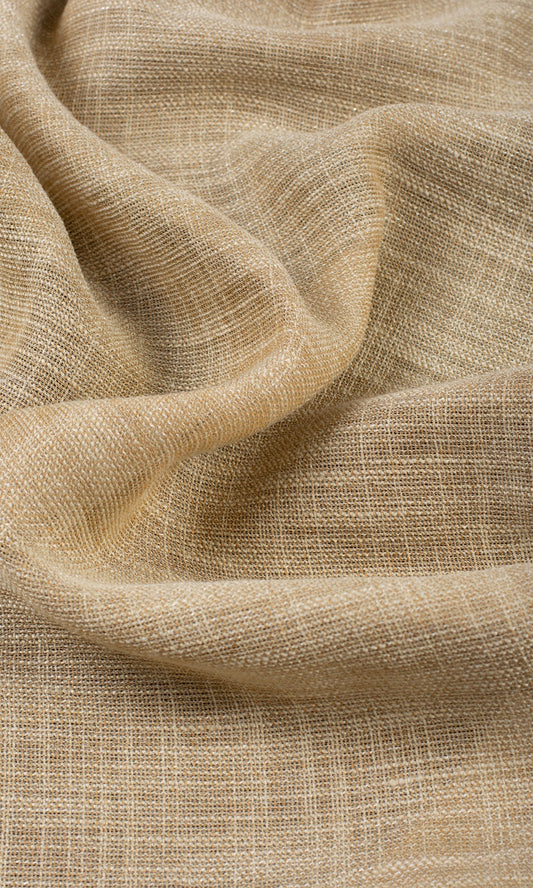 Textured Sheer Curtains (Mustard Beige)