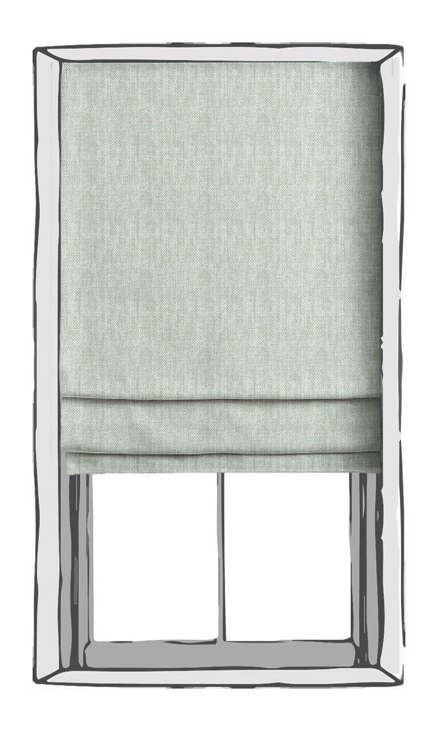 Herringbone Textured Window Treatments Fabric By the Metre (Pastel Blue)