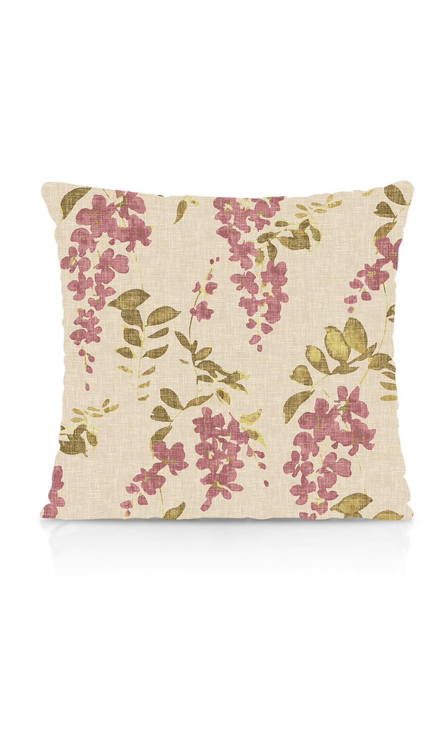 Dimout Floral Fabric Material By the Metre (Pink/ Cream)
