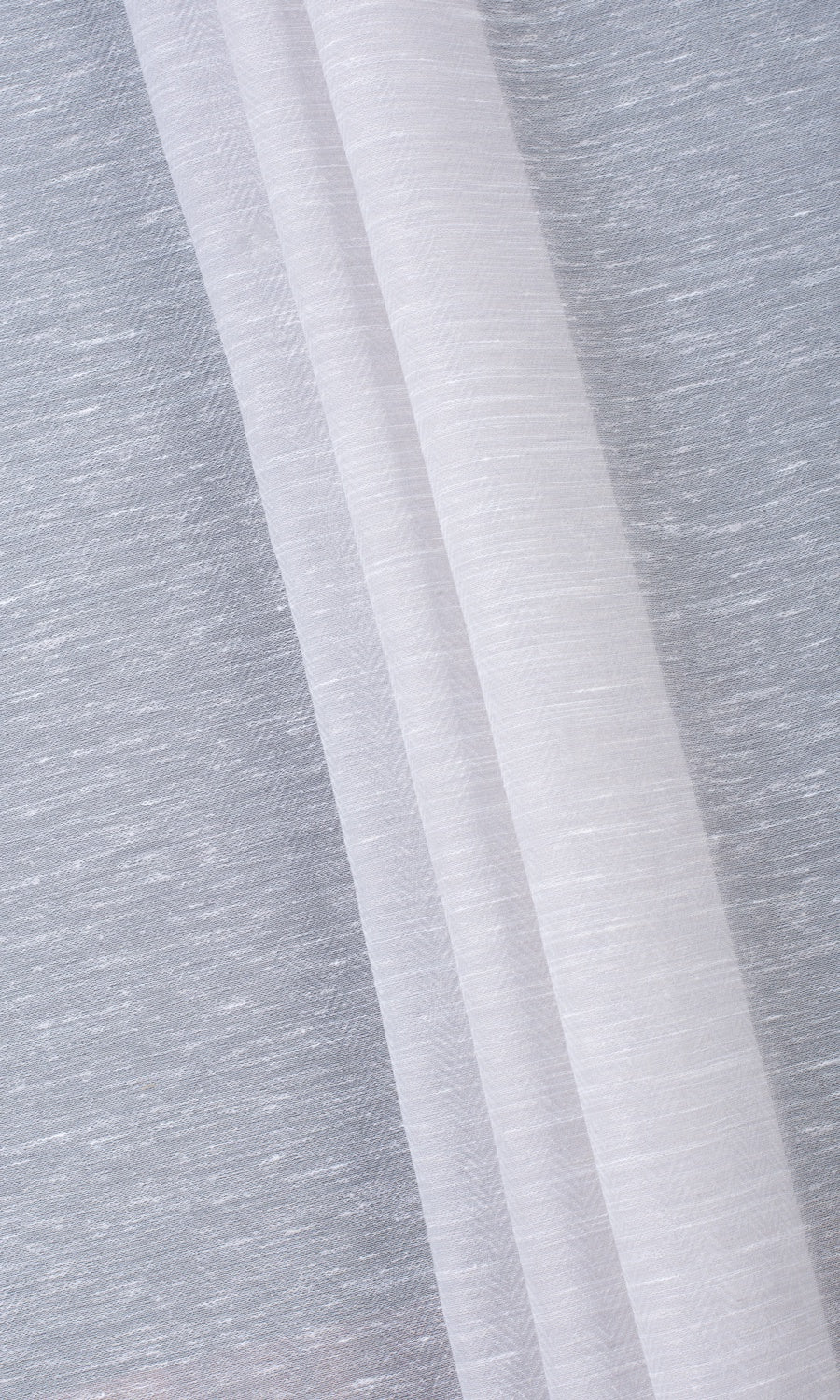 Textured Sheer Free Fabric Material Sample (Fog Gray/ White)