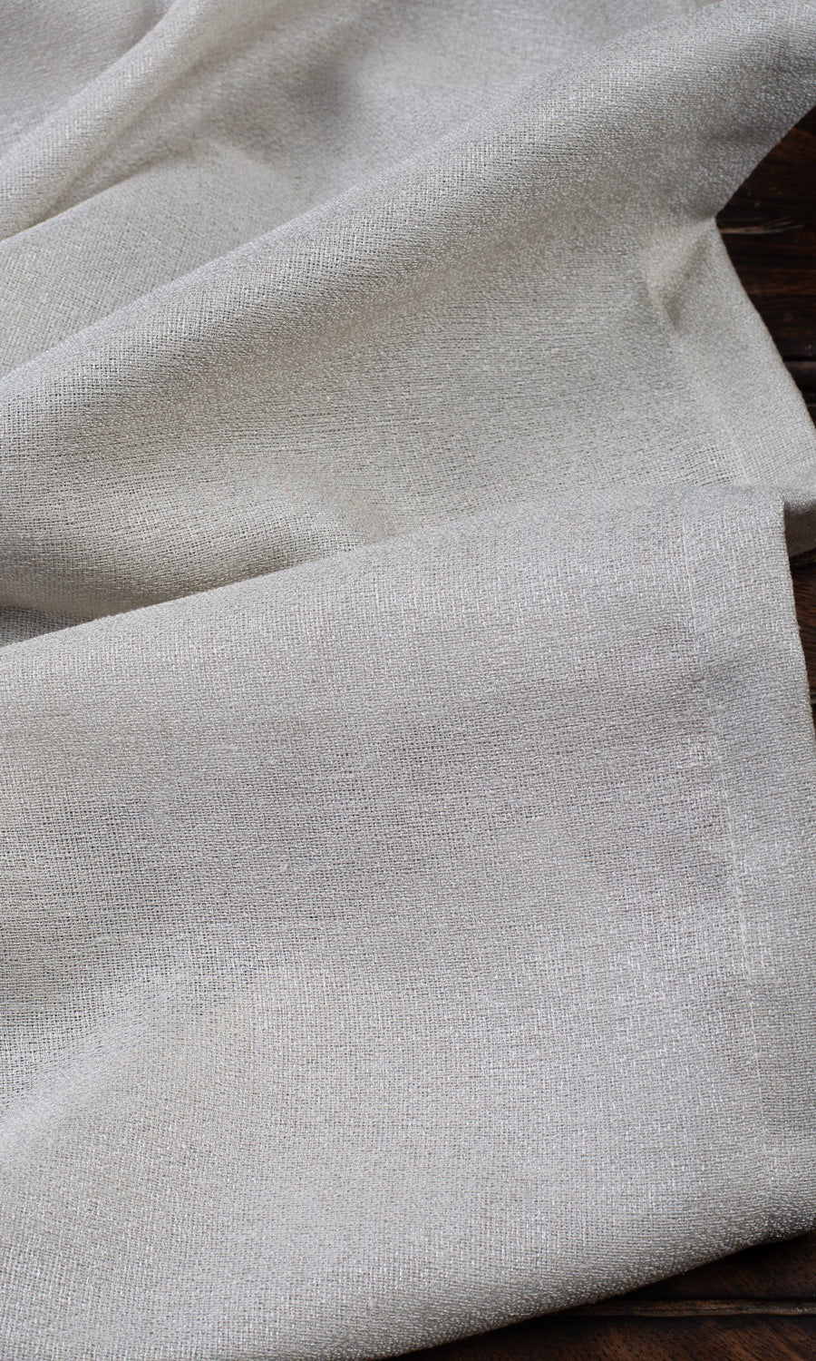 Plain Semi-Sheer Fabric Sample for Curtains & Drapes (Silver Gray)