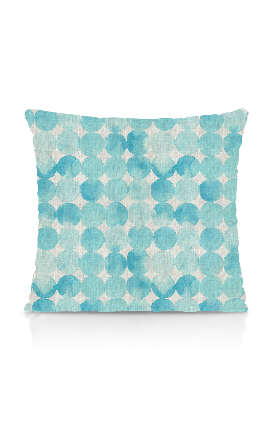 Polka Dots Home Textile Fabric Material By the Metre (White/ Turquoise)