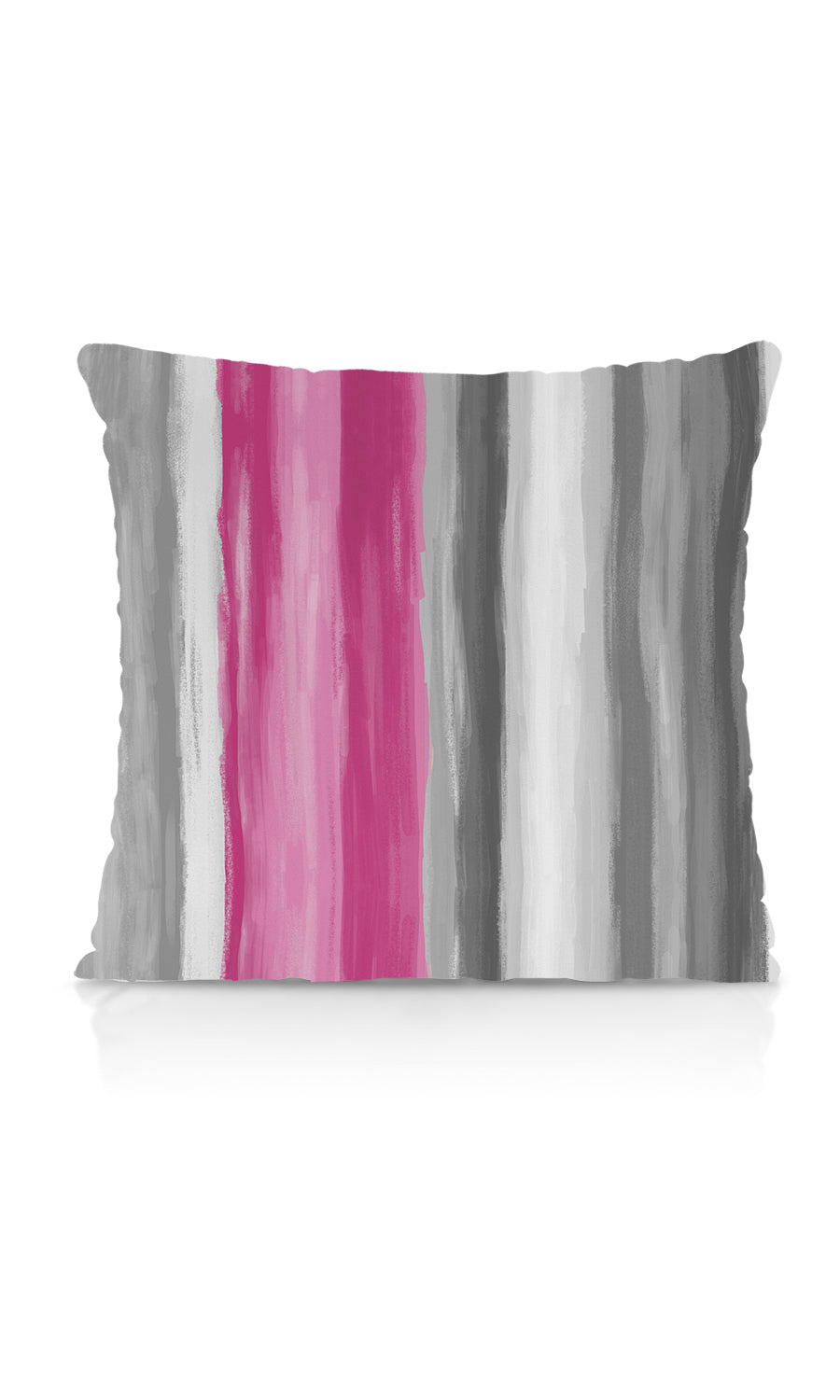 Dimout Striped Fabric Material By the Metre (Grey/ Carnation Pink)