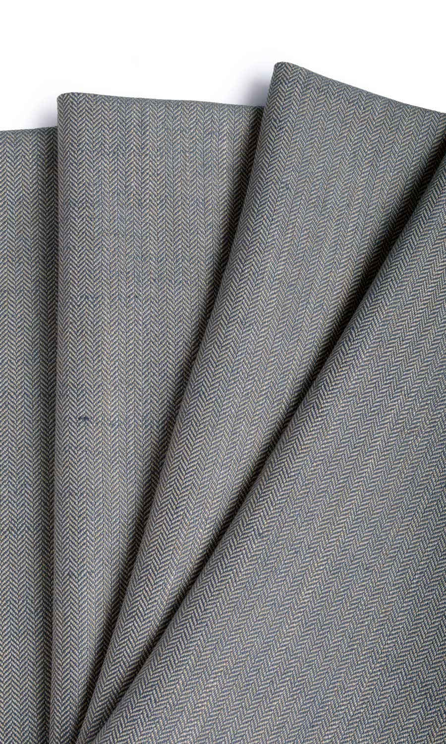 Herringbone Window Treatments Fabric By the Metre (Navy Blue/ Brown/ Grey)