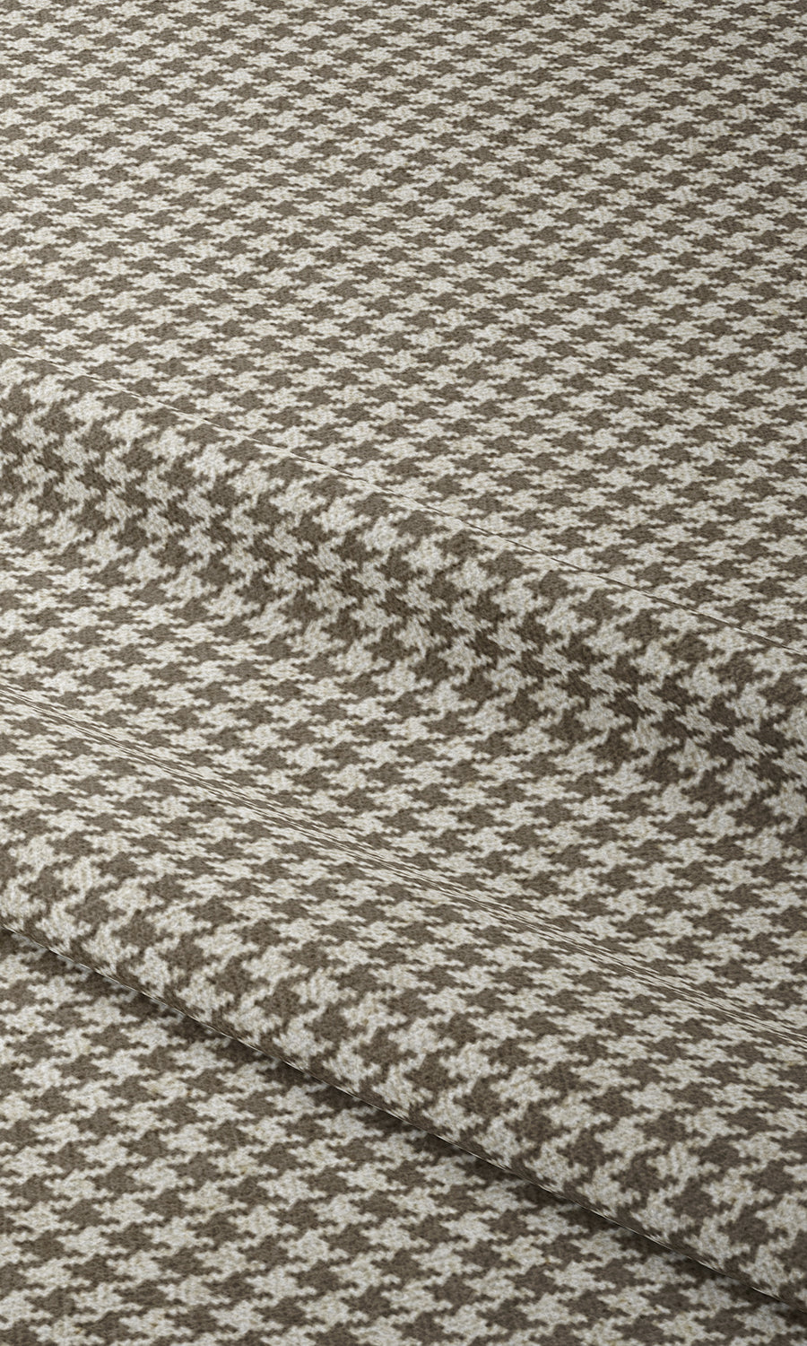 Houndstooth Patterned Home Textile Fabric Material Sample (Brown)