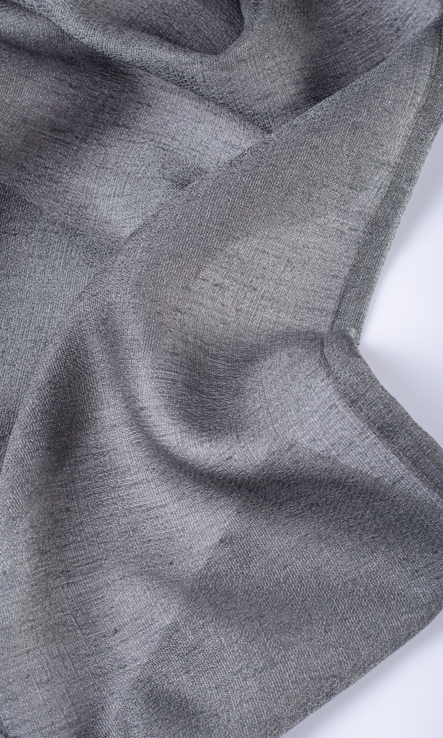 Plain Sheer Fabric Material By the Metre (Dark Grey)