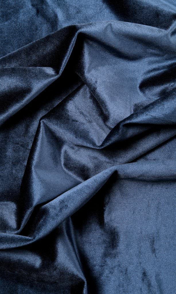 Velvet Window Treatments Fabric Sample (Navy Blue)