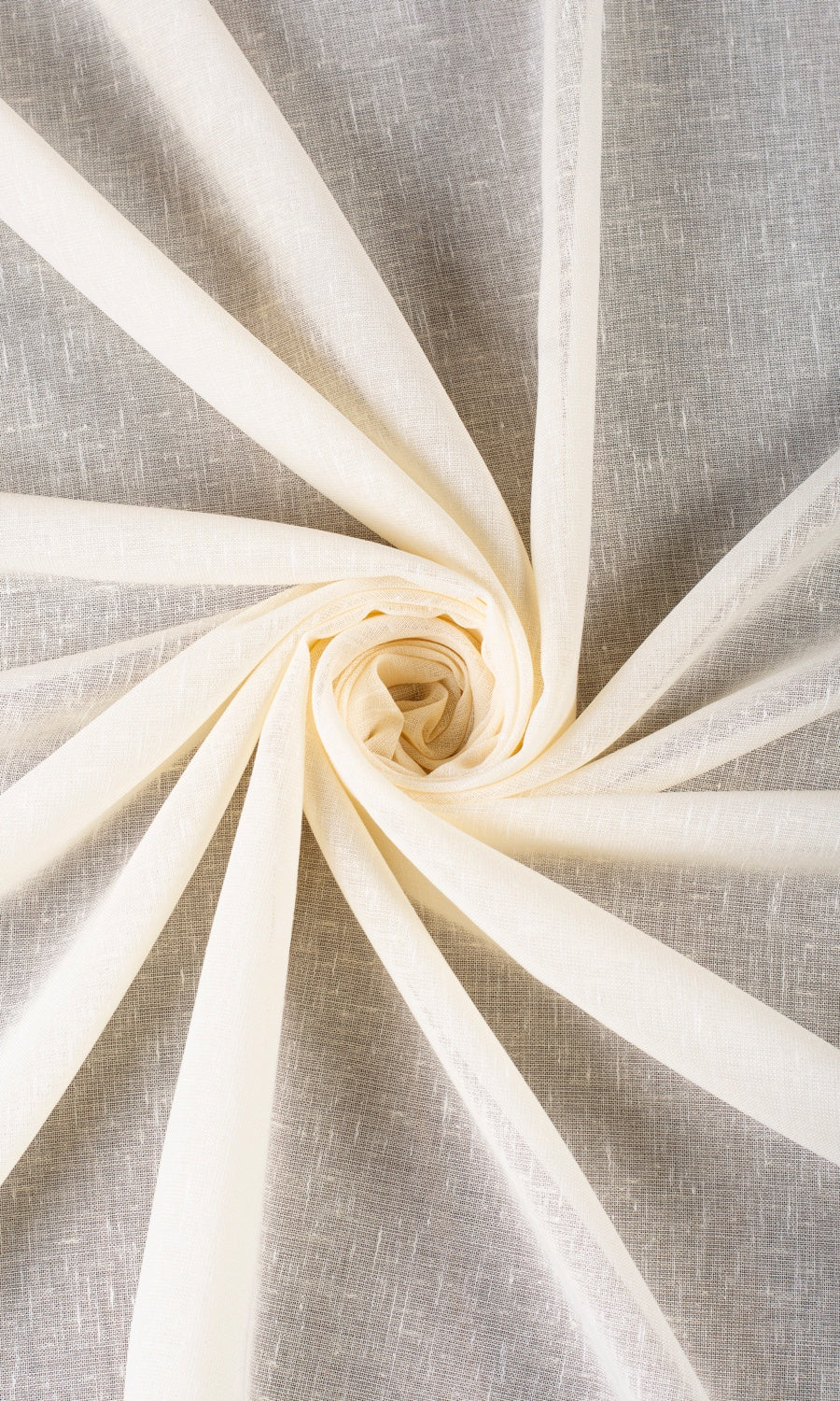 Plain Sheer Window Treatments Fabric By the Metre (Ivory)