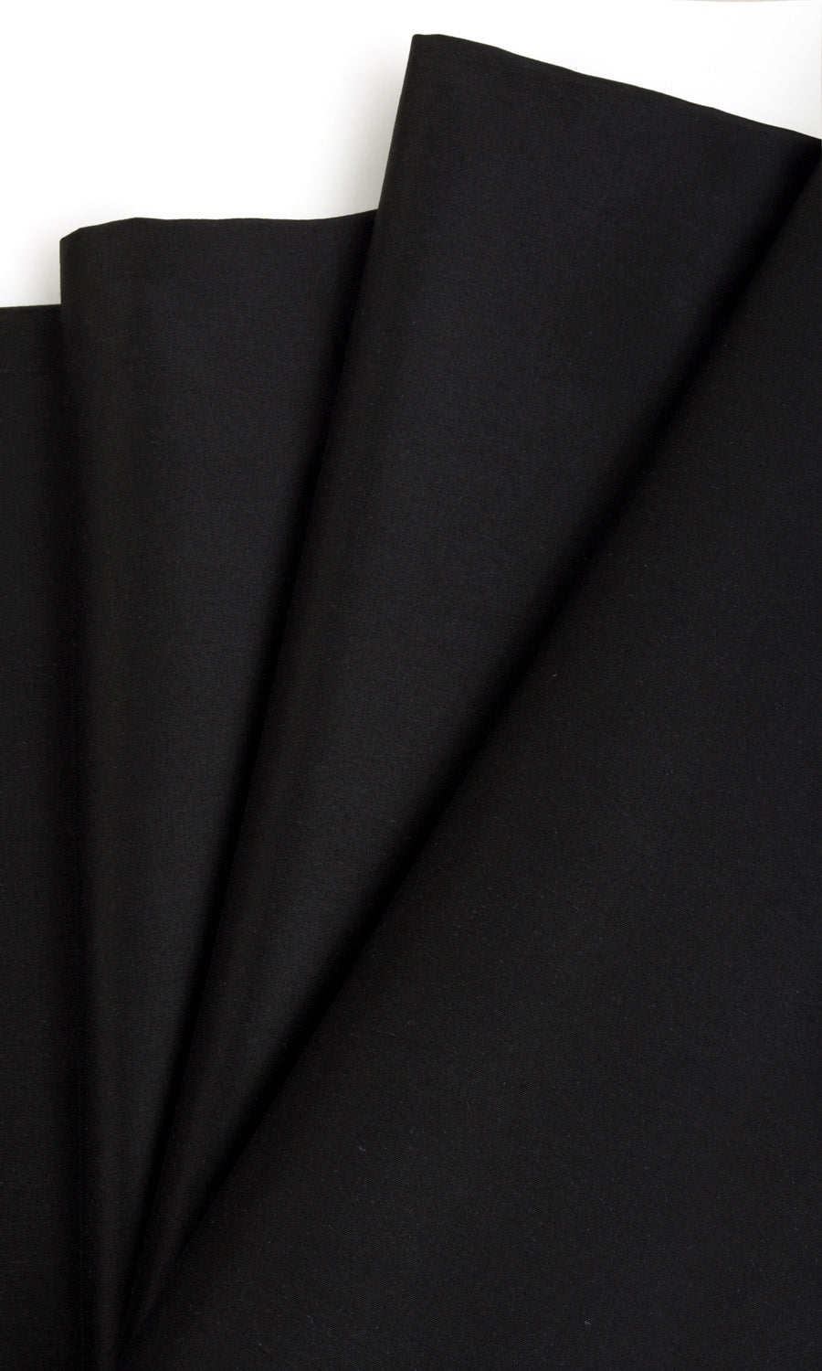 Shantung Silk Fabric Material By the Metre (Black)