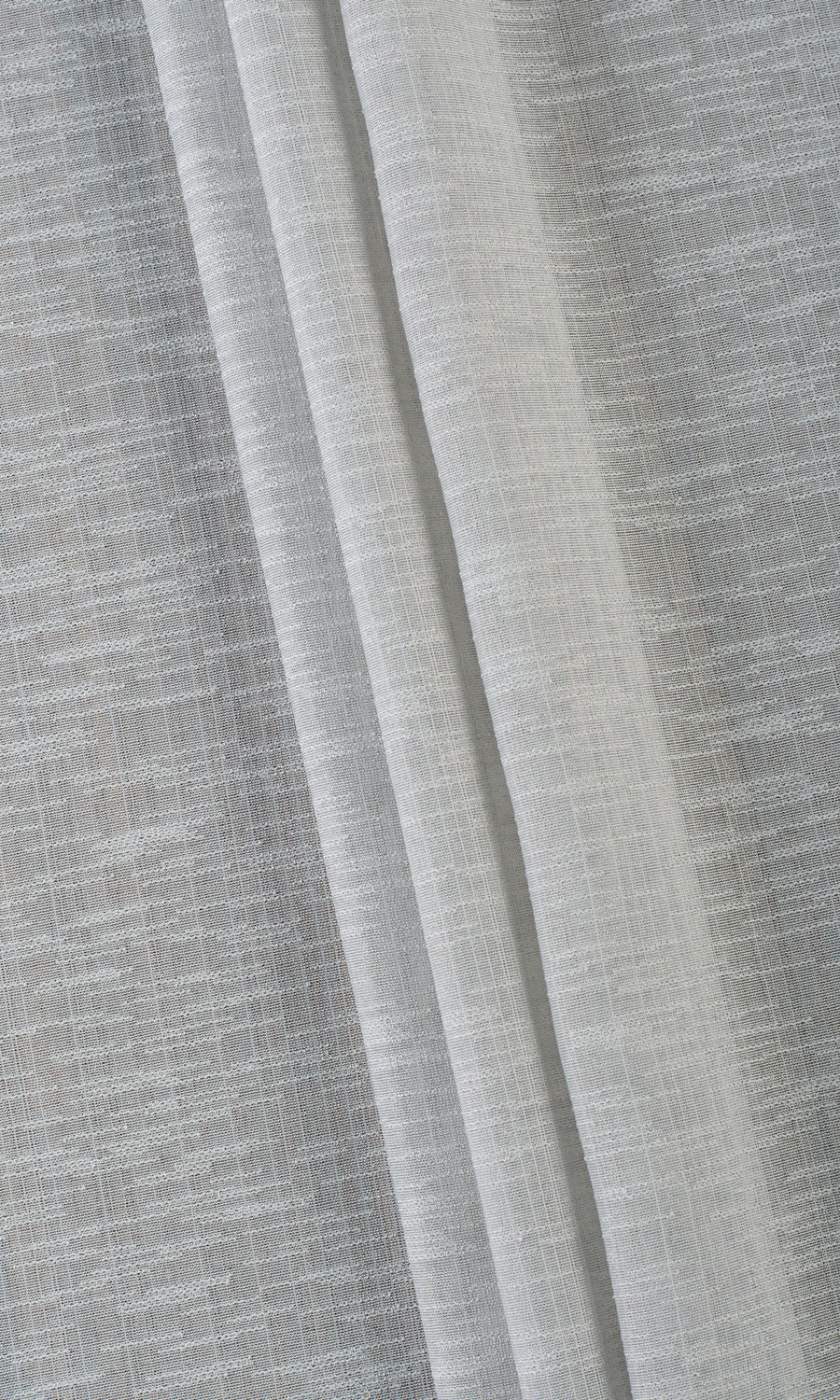 Textured Sheer Home Textile Fabric Material Sample (Pale Gray)