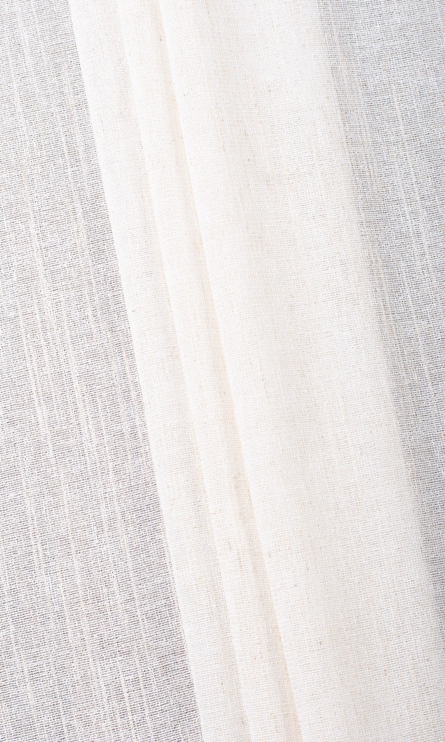 Poly-Linen Sheer Fabric Material By the Metre (Ivory)