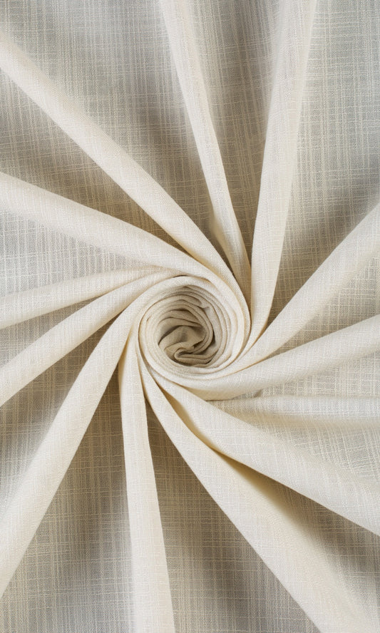 Semi-Sheer Home Décor Fabric Sample (Warm Ivory/ Pale Beige)