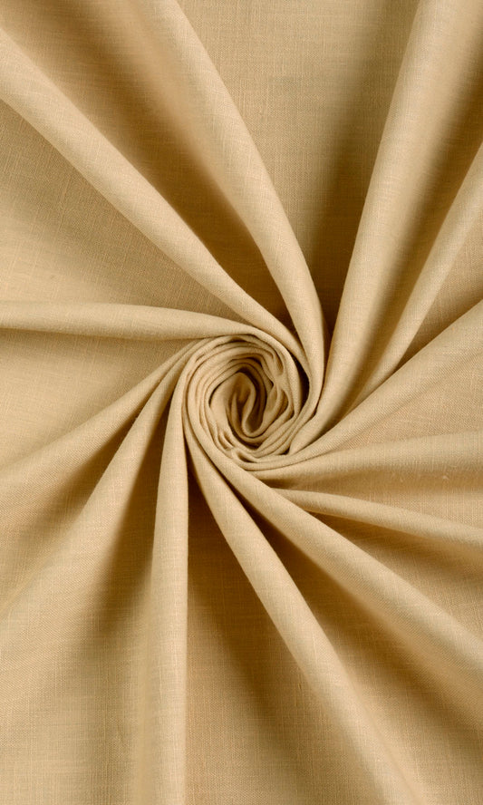 Poly-Cotton Drapes (Mustard Yellow/ Wheat Beige)