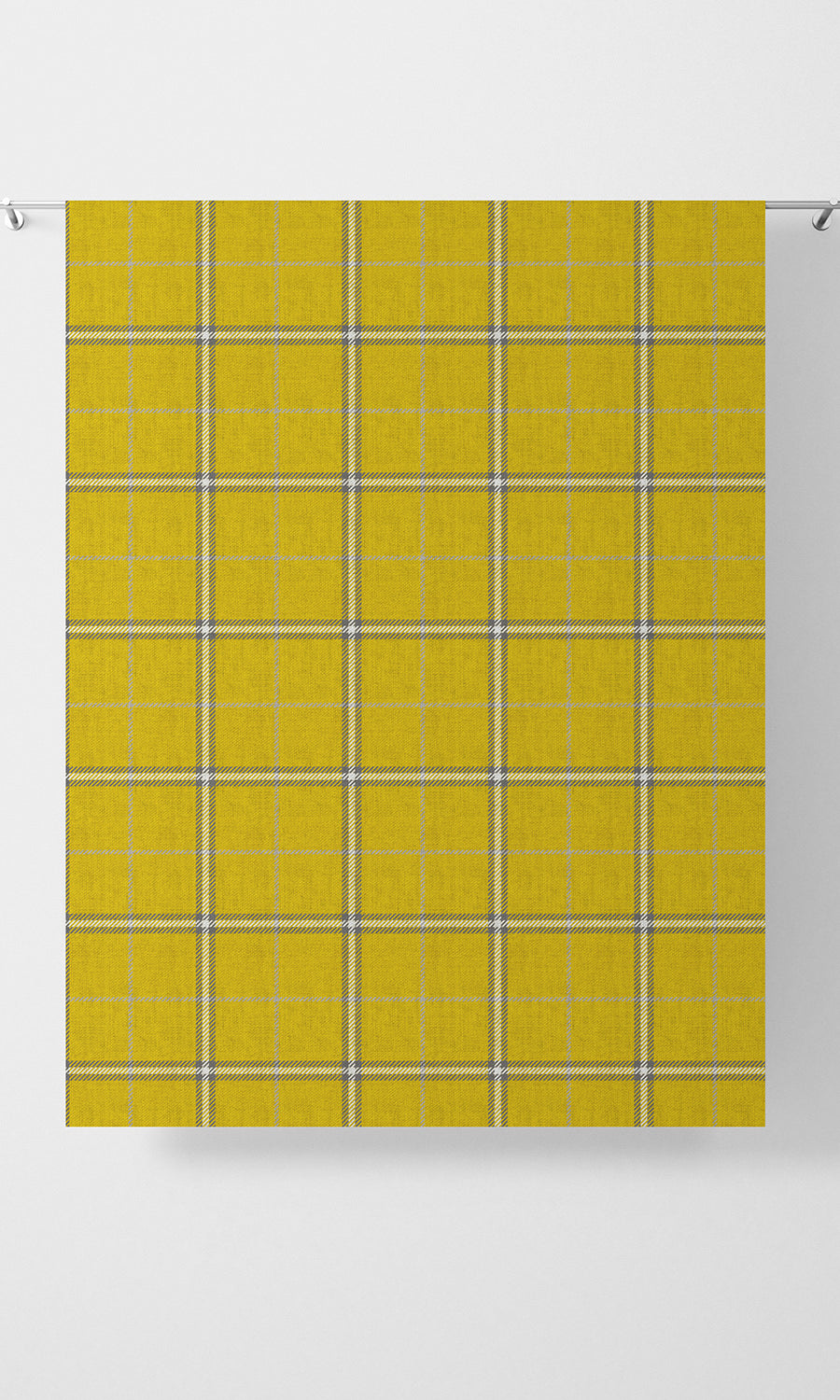 Check Patterned Fabric Material By the Metre (Yellow)