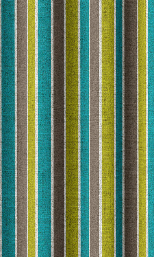 Striped Curtains (Blue/ Green)