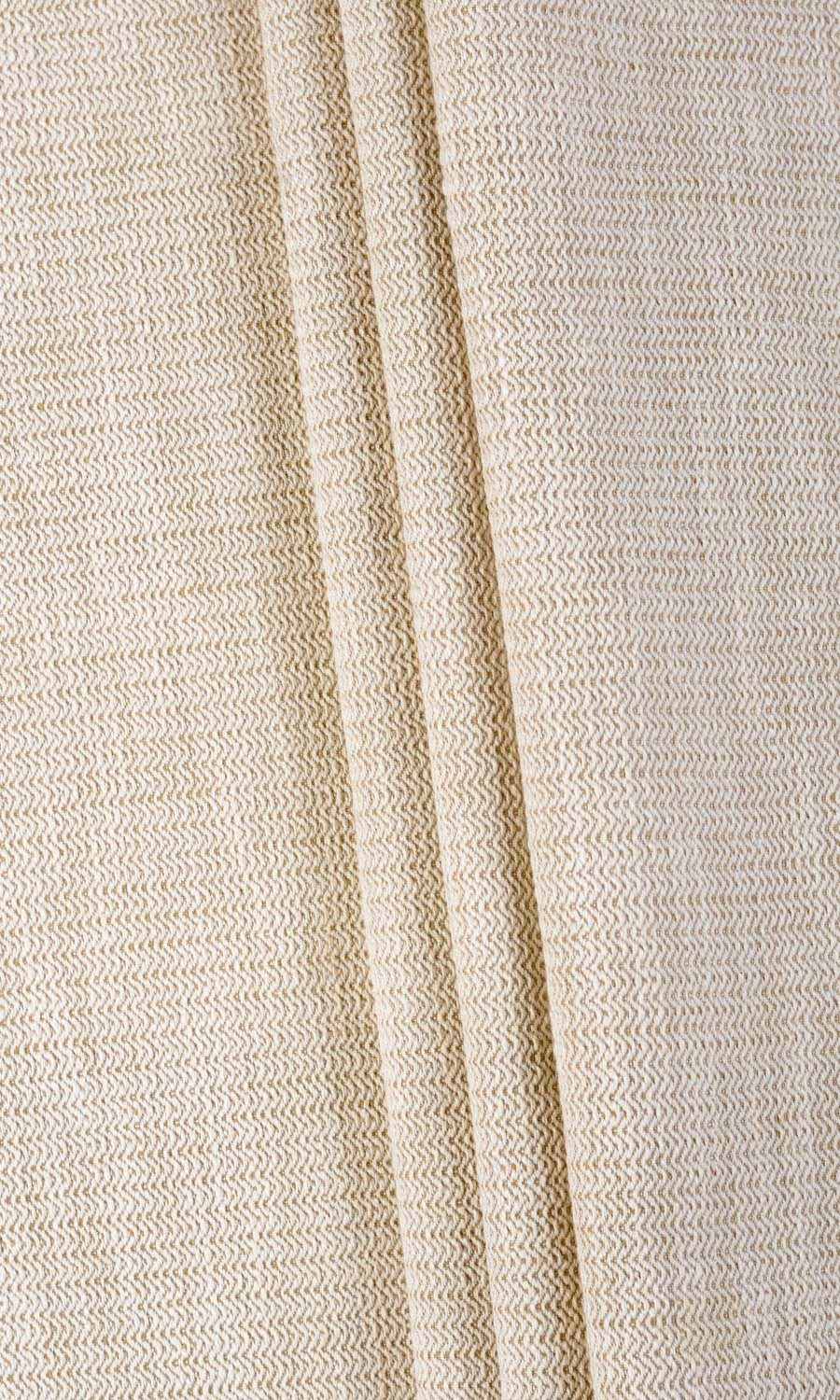 Textured Window Treatments Fabric By the Metre (Sepia Beige/ Off White)