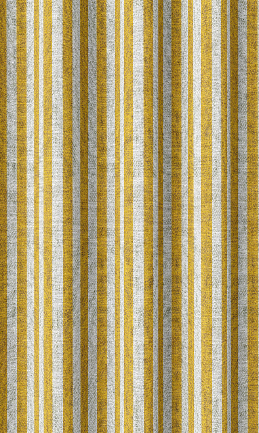 Modern Striped Home Décor Fabric By the Metre (Deep Yellow/ White)