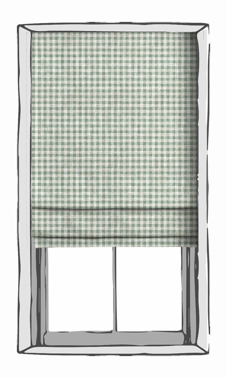 Checkered Fabric Material By the Metre (Duck Egg Blue/ White)