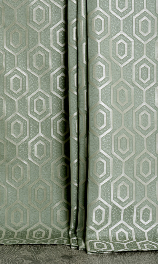 Jacquard Honeycomb Patterned Curtains