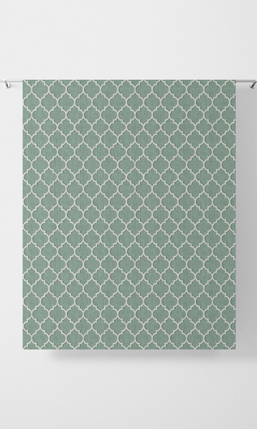 Trellis Tile Print Home Textile Fabric Material Sample (Blue/ White)