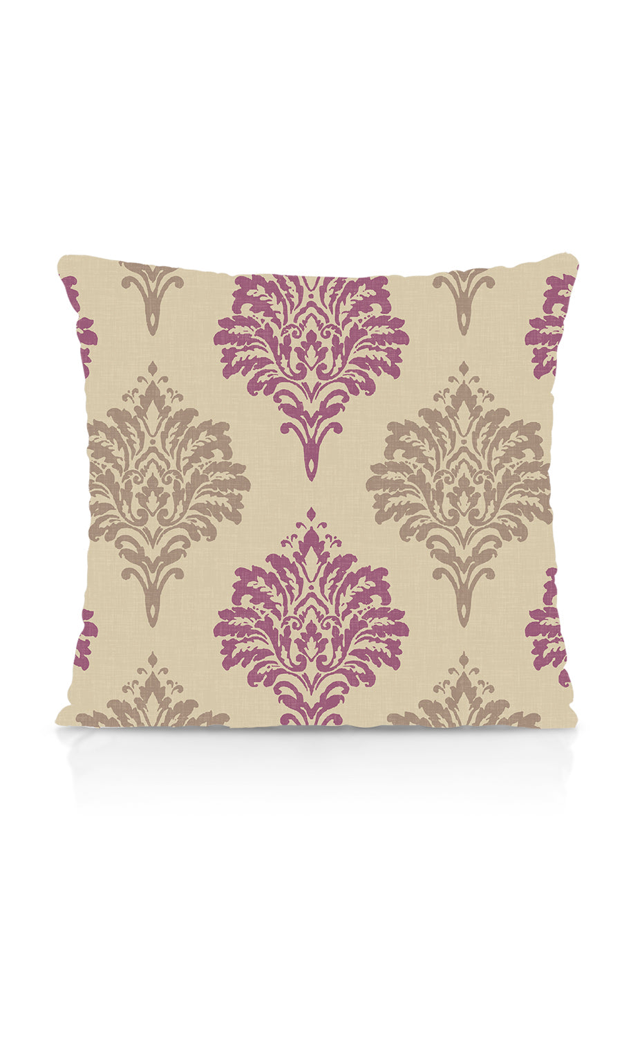 Damask Patterned Fabric Material By the Metre (Lilac/ Grey)