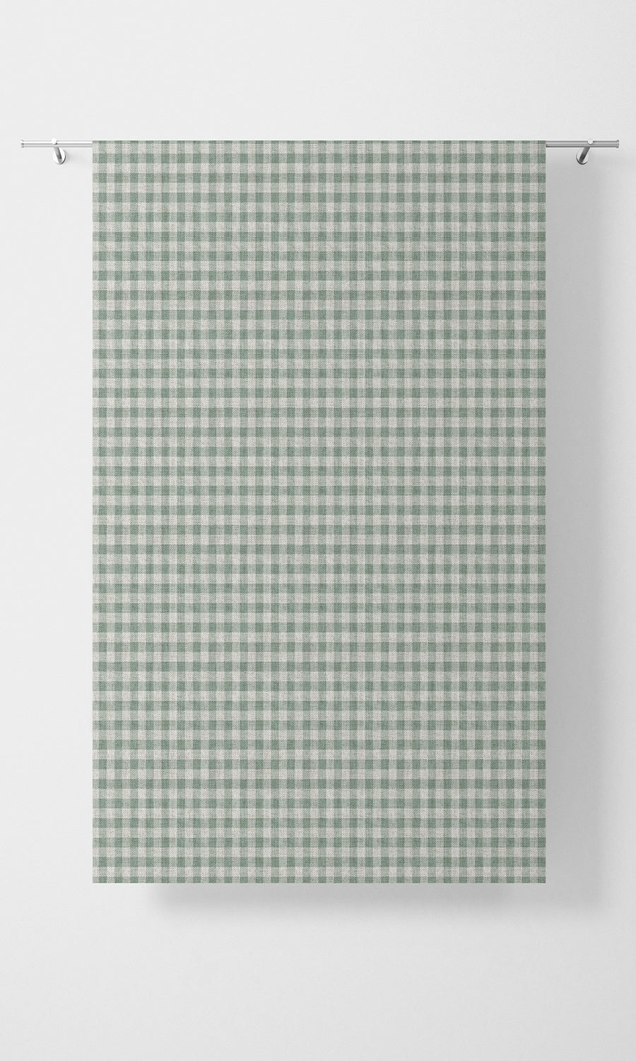 Checkered Home Textile Fabric Material Sample (Duck Egg Blue/ White)
