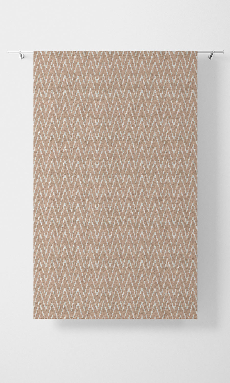 Chevron Print Home Textile Fabric Material Sample (Blush Pink/ White)