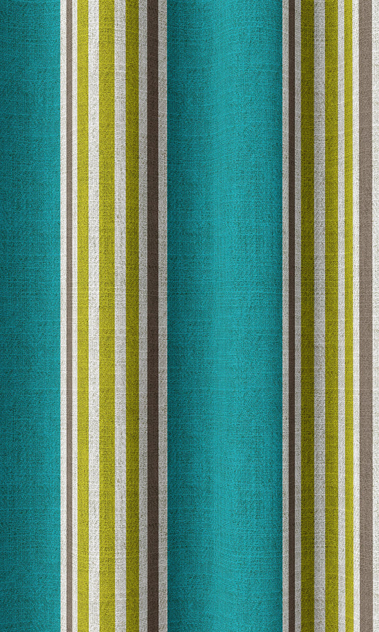 Modern Striped Curtains (Blue/ Green)