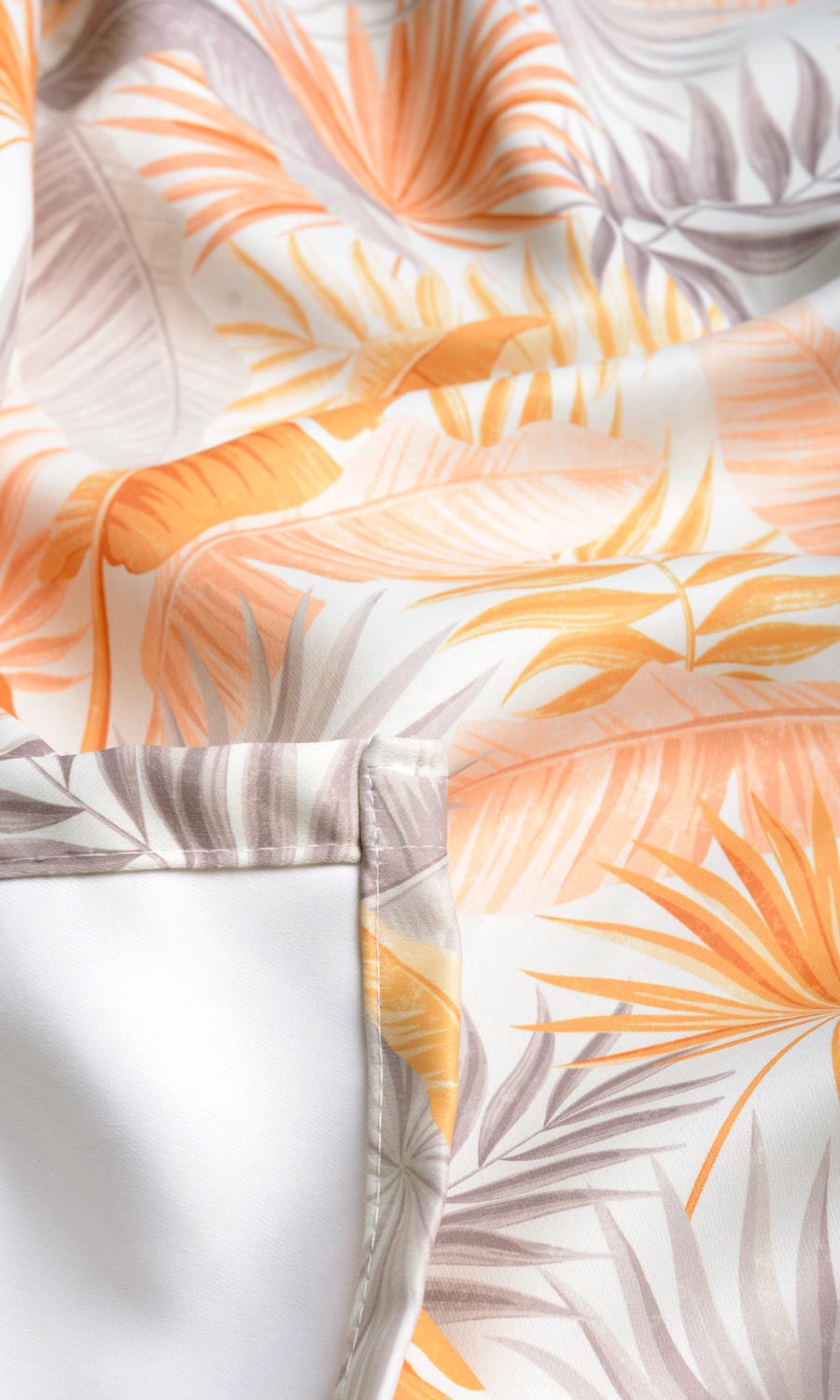 Botanical Floral Fabric Sample for Curtains & Drapes (Yellow/ Orange)