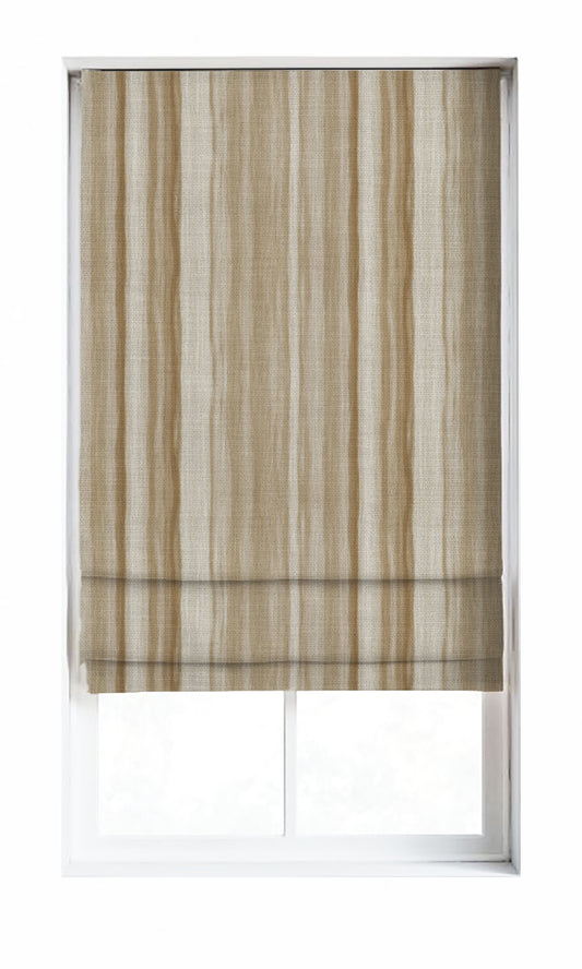 Modern Striped Drapery (Brown/ Beige)