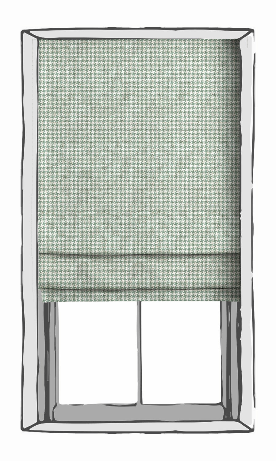 Houndstooth Print Free Fabric Material Sample (Blue/ White)