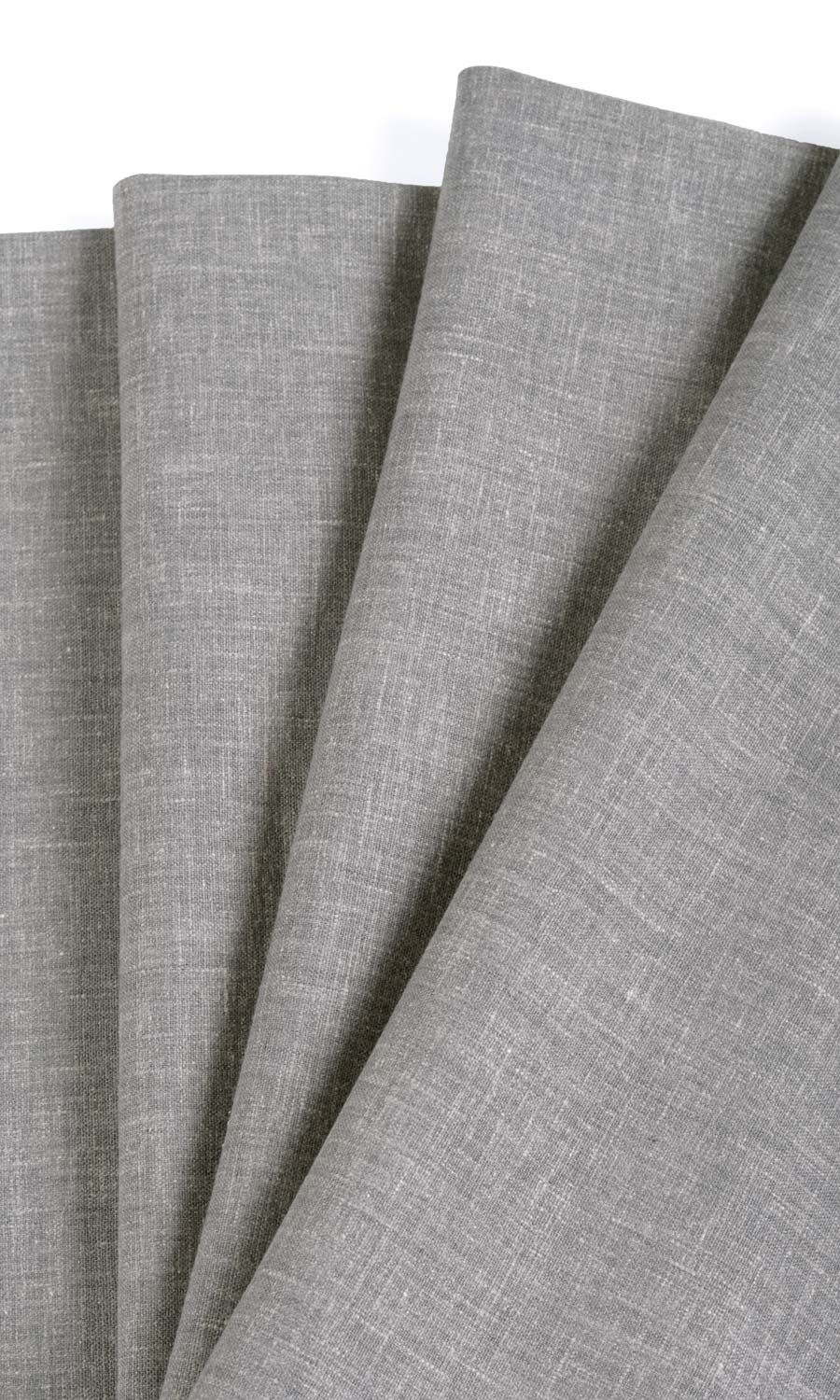 Linen Texture Window Treatments Fabric By the Metre (Grey)