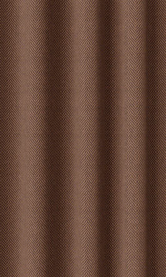 Herringbone Textured Curtains (Deep Orange)