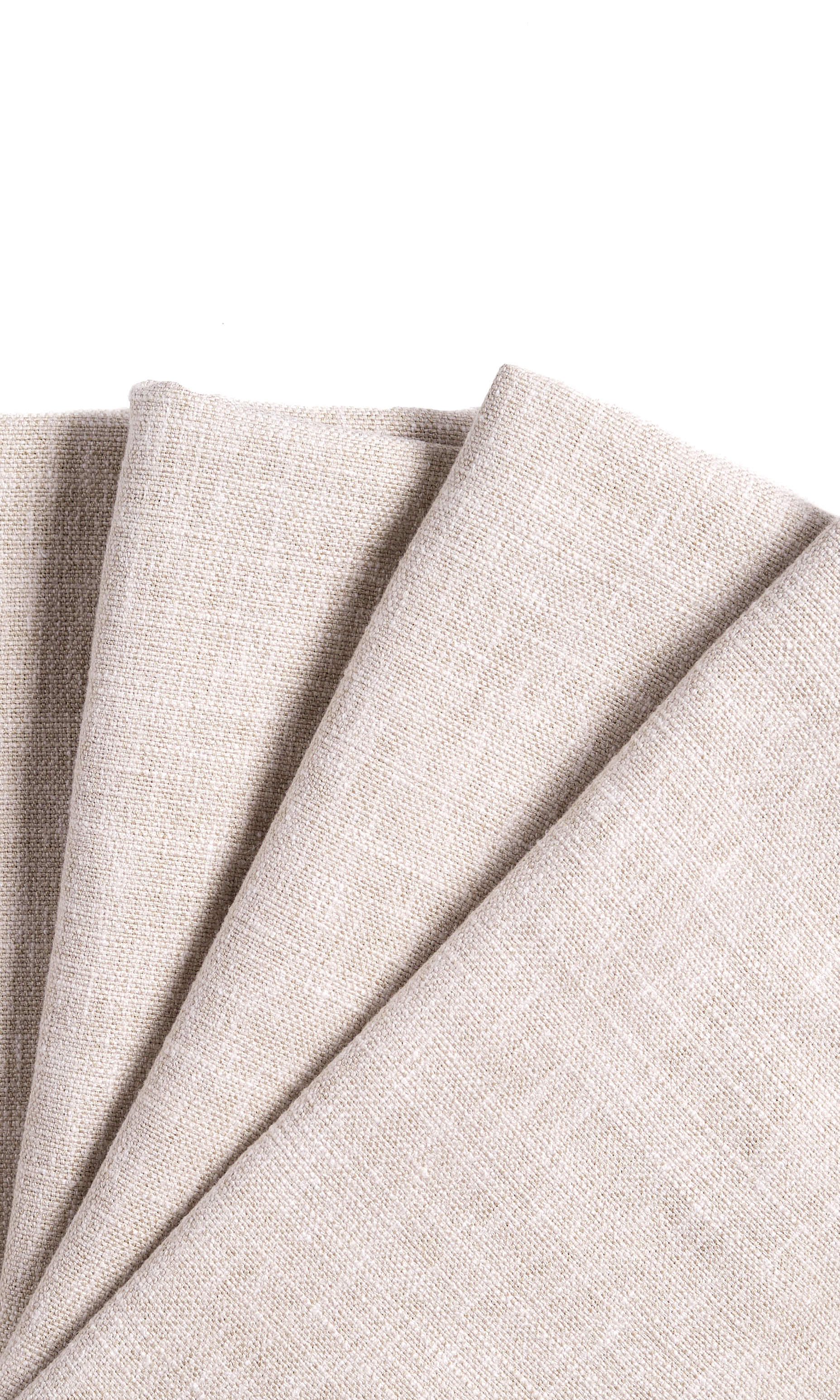 Linen-Cotton Blend  Window Treatments Fabric Sample (Cream/ Beige)