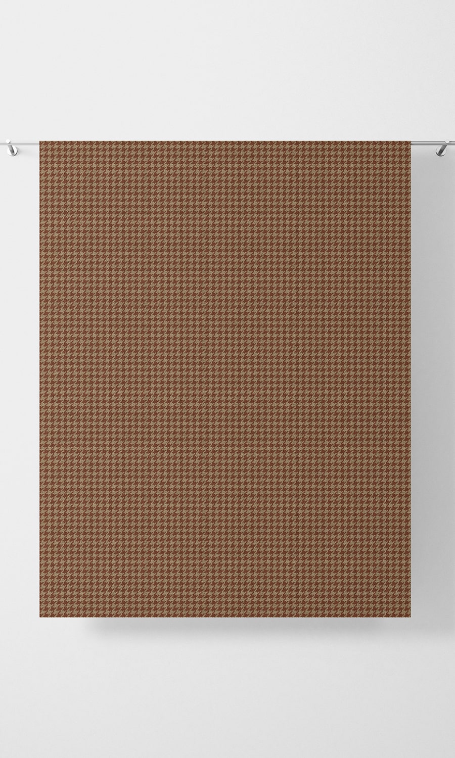 Houndstooth Print Free Fabric Material Sample (Red & Beige)