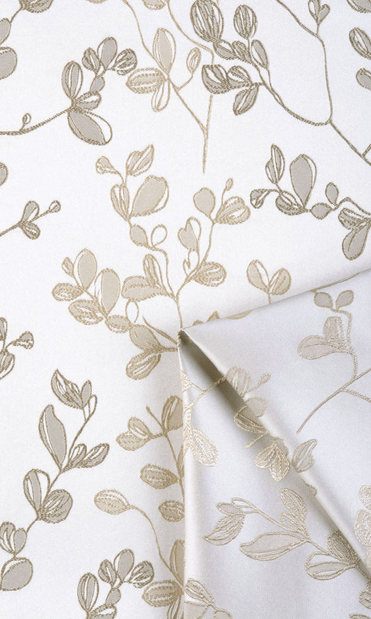 Floral Curtains (Cream/ Beige)