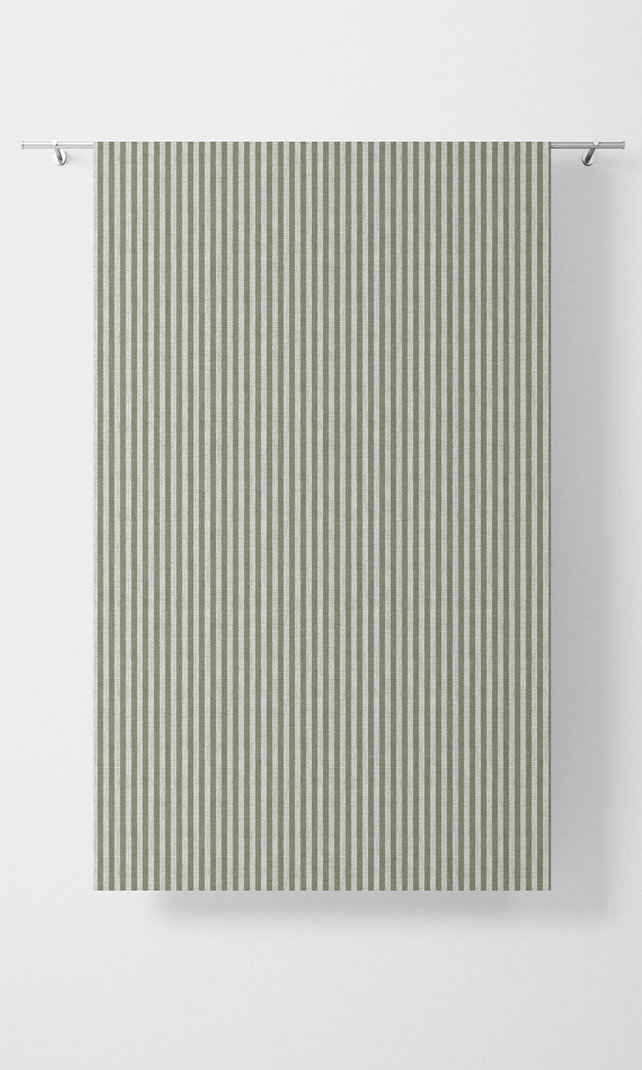 Modern Striped Home Textile Fabric Material Sample (Green/ White)