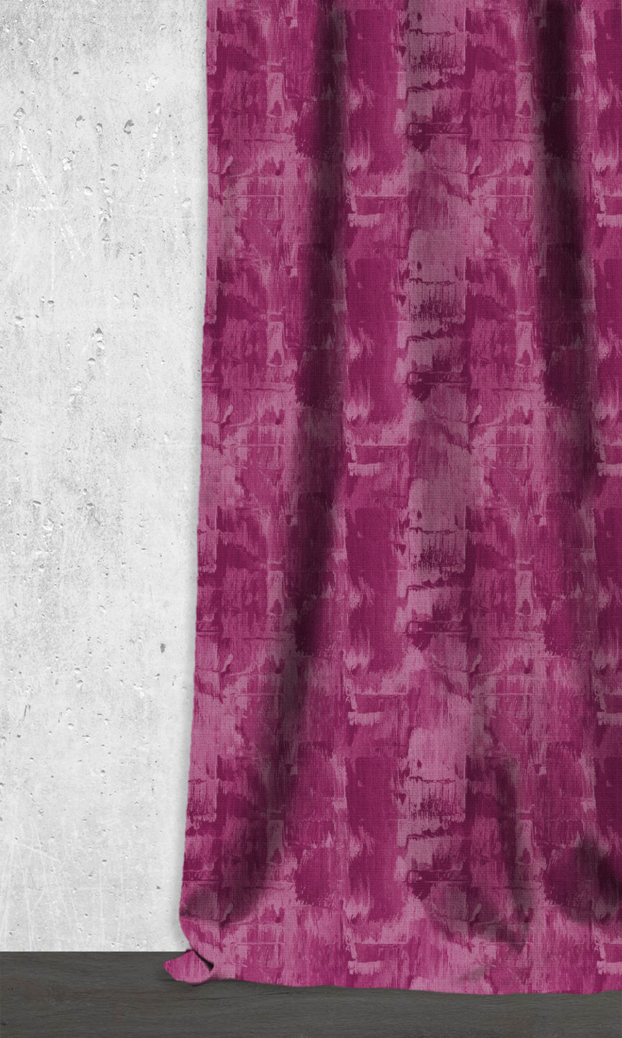 Watercolor Effect Striped Window Treatments Fabric Sample (Pink)