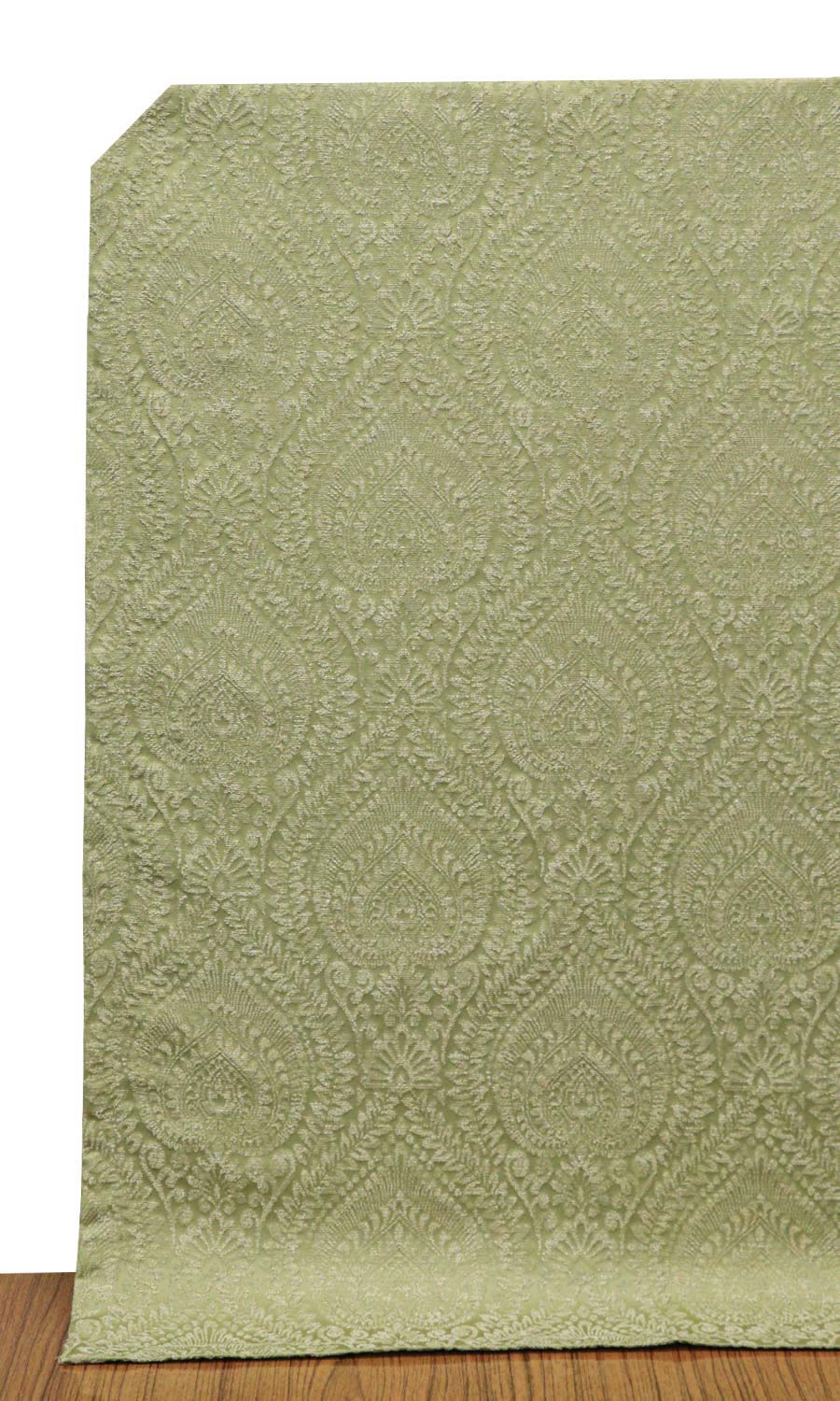 Textured Floral Window Treatments Fabric By the Metre (Green)