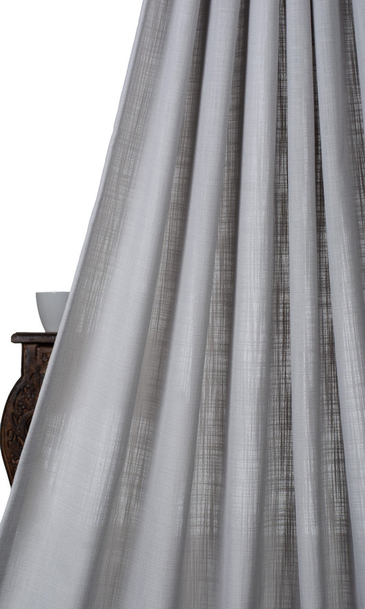 Linen-Texture Home Décor Fabric Sample (Gray)