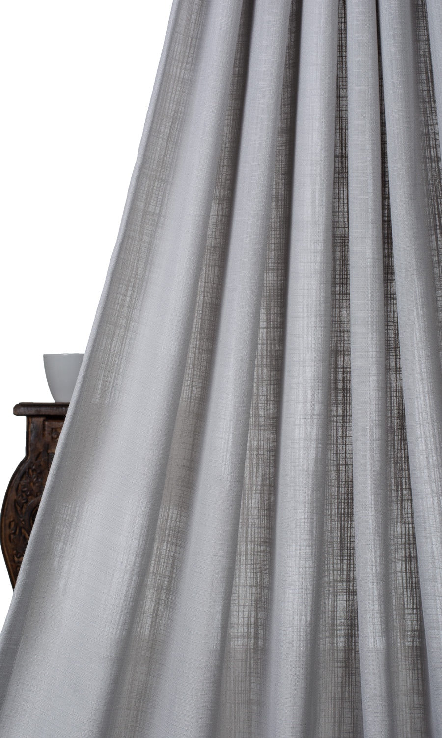 Linen-Texture Home Décor Fabric Sample (Gray)