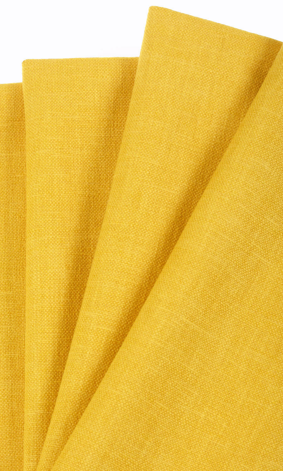 Linen Blend Free Fabric Material Sample (Yellow)