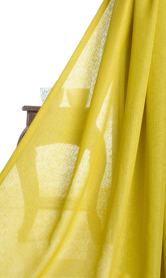 Custom Pencil Pleat Drapes (Yellow)