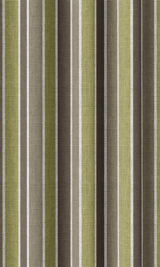 Modern Striped Drapes (Green/ Brown)