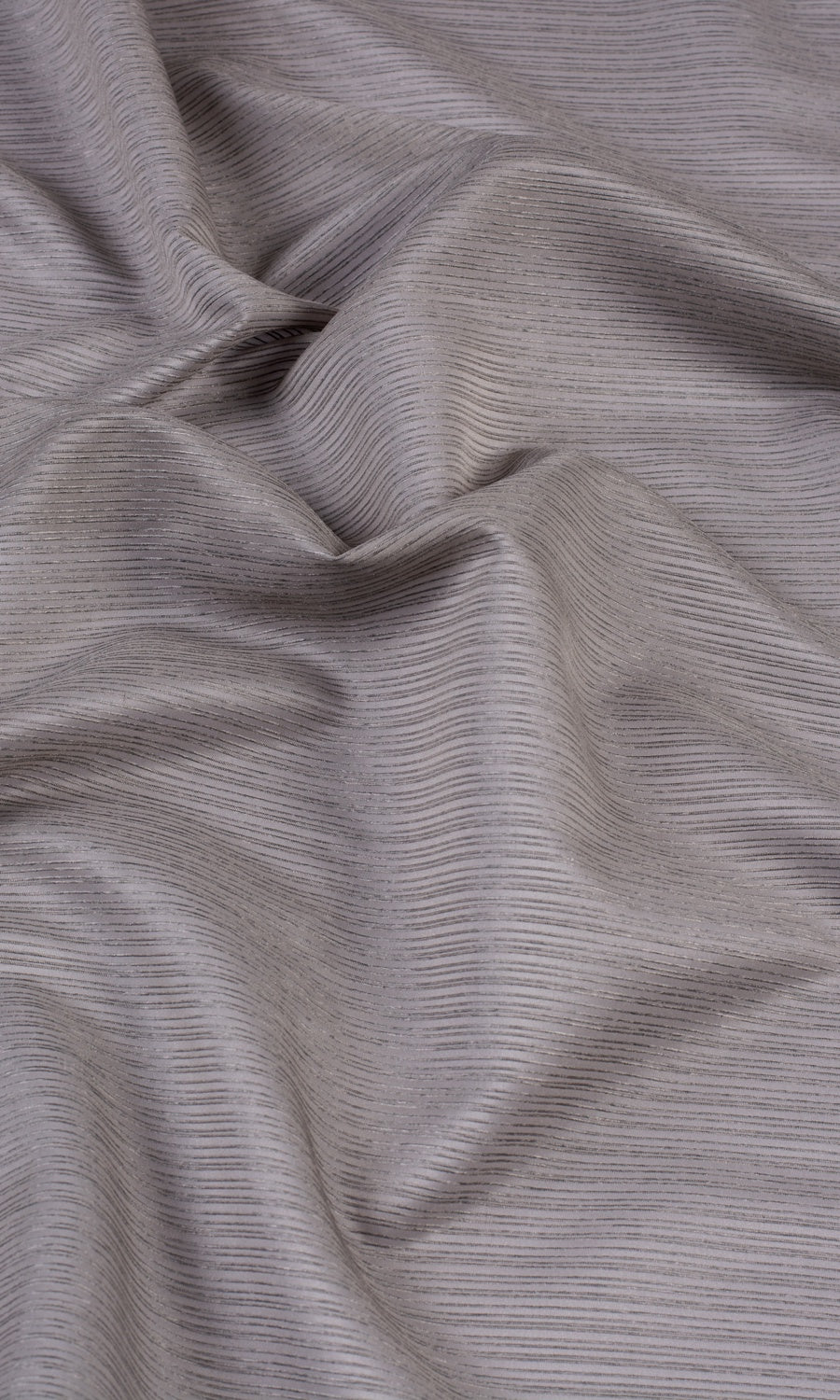 Striped Sheer Fabric Material By the Metre (Coffee Brown)