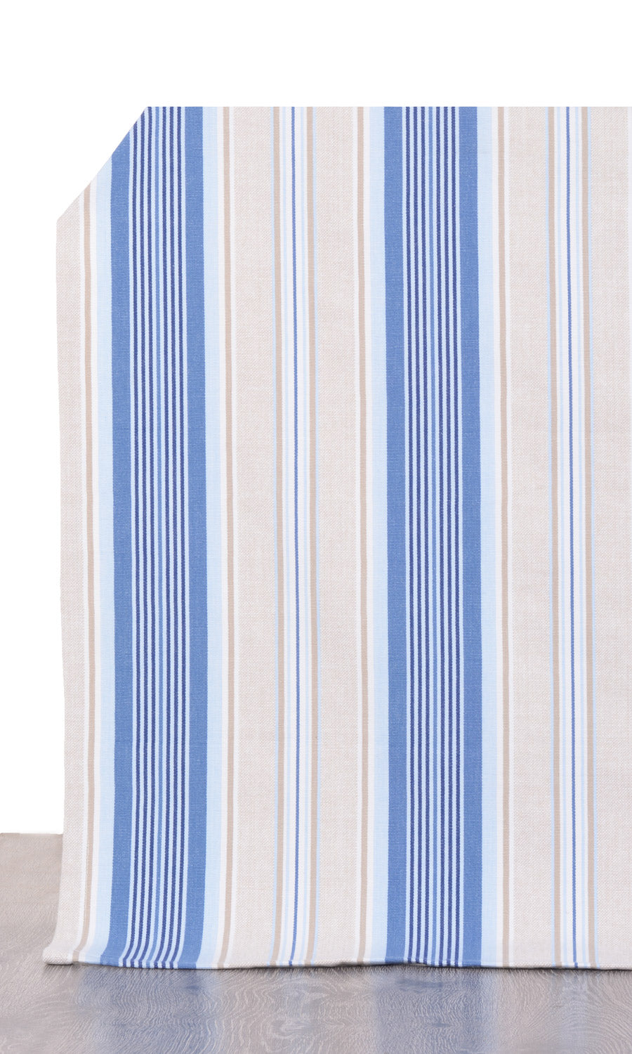 Barcode Striped Pattern  Home Décor Fabric Sample (Blue/ Beige)