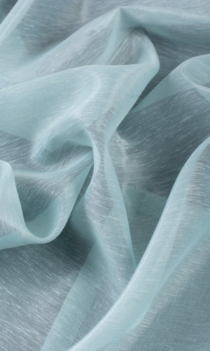 Textured Sheer/ Voile Drapes (Light Blue)